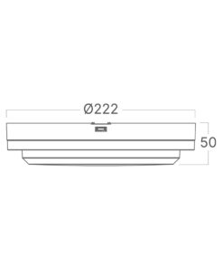 Πλαφονιέρα led “Moon” 18w 3CCT 2000lm IP65 με ανίχνευση κίνησης και ασφαλείας Braytron – BC15-00980