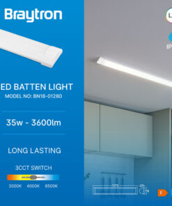 Φωτιστικό led CCT 35w 1.2mt 3600lm IP20 Braytron – BN18-01280
