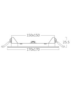 Φωτιστικό πάνελ SQR 12W 1120lm 3CCT IP40 Braytron – BP02-61280