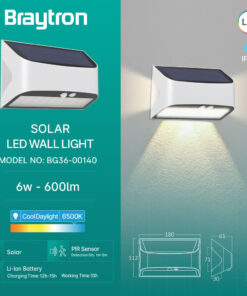 Φωτιστικό led solaris 6w 6500k IP54 λευκό Braytron – BG36-00140
