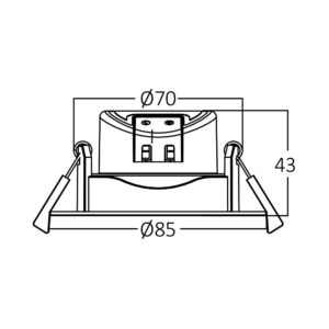 Σποτ Led GE 7W 3IN1 RND IP54 Μαύρο Braytron – BD01-00781