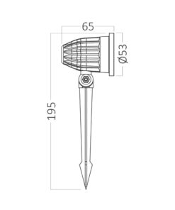 BRY-SPOTLUX-PLS-7W-BLC-6500K-IP65-LED SPIKE LIGHT Braytron – BT25-00231