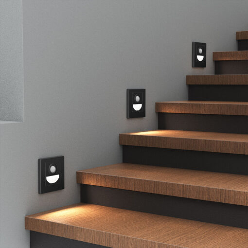 Απλίκα led “Step” 1,5w 90lm CCT Sensor Μαύρη Braytron – BH07-00381