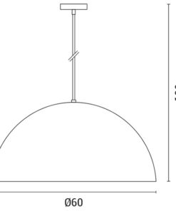 ΦΩΤΙΣΤΙΚΟ ΚΑΜΠΑΝΑ Ε27 Φ600X120 ΧΑΛΚΟΣ ARTE ILLUMINA EUROLAMP – 144-27002