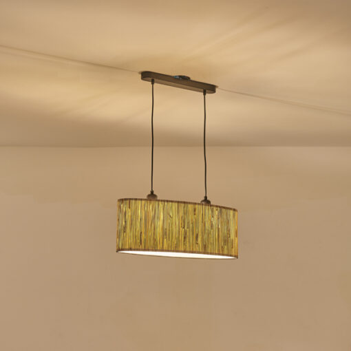 ΦΩΤΙΣΤΙΚΟ ΚΡΕΜΑΣΤΟ PAMPAS 2ΦΩΤΟ 2XE27 Max 15W Φ580X1290mm ΜΠΕΖ ARTE ILLUMINA AENON EUROLAMP – 144-31030