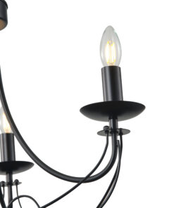 ΦΩΤΙΣΤΙΚΟ ΚΡΕΜΑΣΤΟ ΜΕΤΑΛΛΟ 3ΦΩΤΟ 3XE14 ΜΑΧ 8W Φ600X470X940mm ΜΑΥΡO ARTE ILLUMINA VAULT EUROLAMP – 144-47012