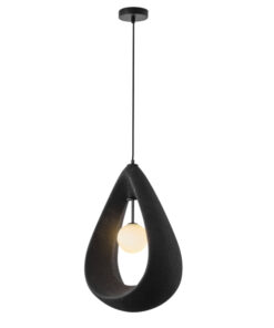 ΦΩΤΙΣΤΙΚΟ ΚΡΕΜΑΣΤΟ ΠΟΛΥΣΤΕΡΙΝΗ ΜΟΝΟΦΩΤΟ 1XG9 MAX 7W 330X200mm ΜΑΥΡΟ ARTE ILLUMINA DROPA EUROLAMP – 144-50039