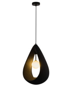 ΦΩΤΙΣΤΙΚΟ ΚΡΕΜΑΣΤΟ ΠΟΛΥΣΤΕΡΙΝΗ ΜΟΝΟΦΩΤΟ 1XG9 MAX 7W 330X200mm ΜΑΥΡΟ ARTE ILLUMINA DROPA EUROLAMP – 144-50039