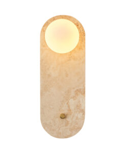 ΑΠΛΙΚΑ ΤΟΙΧΟΥ ΤΡΑΒΕΡΤΙΝΑ-ΓΥΑΛΙ 1XG9 MAX 7W 140X120X380mm ARTE ILLUMINA LITO EUROLAMP – 144-50061