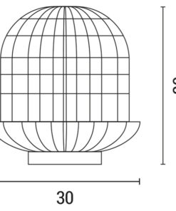 ΠΟΡΤΑΤΙΦ E27 ΒΑΣΗ ΞΥΛΟ&RATTAN Φ29X30 ΜΠΕΖ ARTE ILLUMINA EUROLAMP – 144-78002