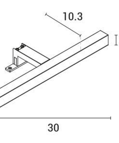 ΦΩΤΙΣΤΙΚΟ ΜΠΑΝΙΟΥ ΠΛΑΣΤΙΚΟ LED 5W 450Lm 4000Κ 300X103X4mm ΑΣΗΜΙ (2τρόποι στήριξης) ARTE ILLUMINA DIPLO EUROLAMP – 144-80500