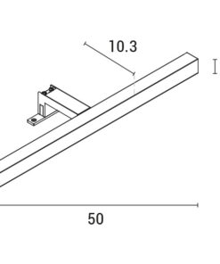 ΦΩΤΙΣΤΙΚΟ ΜΠΑΝΙΟΥ ΠΛΑΣΤΙΚΟ LED 7W 650Lm 4000Κ 500X103X40 ΑΣΗΜΙ (2τρόποι στήριξης) ARTE ILLUMINA DIPLO EUROLAMP – 144-80501