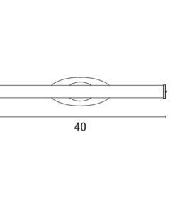 ΦΩΤΙΣΤΙΚΟ ΜΠΑΝΙΟΥ ΠΛΑΣΤΙΚΟ LED 6W 480Lm 4000Κ 400X130X60mm ΑΣΗΜΙ ARTE ILLUMINA NERO EUROLAMP – 144-80502