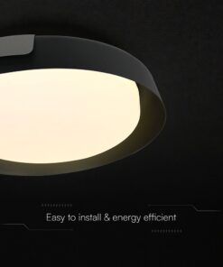 V-TAC 24185VT LED Πλαφονίερα Οροφής Στρογγυλή Φ500 48W 5760lm Dimmable CCT με Τηλεχειριστήριο σε Μαύρο + Γκρι