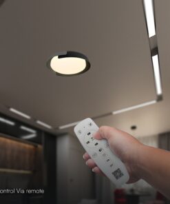 V-TAC 24185VT LED Πλαφονίερα Οροφής Στρογγυλή Φ500 48W 5760lm Dimmable CCT με Τηλεχειριστήριο σε Μαύρο + Γκρι