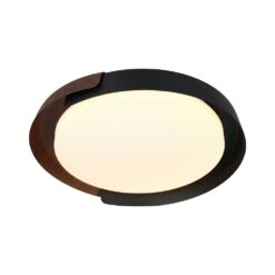 V-TAC 24186VT LED Πλαφονίερα Οροφής Μαύρη+Καφέ Στρογγυλή Φ500 48W 5760lm Dimmable CCT με Τηλεχειριστήριο