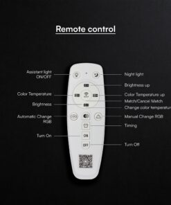 V-TAC 24187VT LED Πλαφονίερα Οροφής Λευκό+Καφέ Στρογγυλή Φ500 48W 5760lm Dimmable CCT με Τηλεχειριστήριο