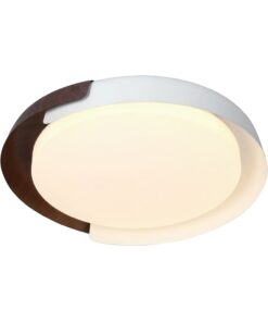 V-TAC 24187VT LED Πλαφονίερα Οροφής Λευκό+Καφέ Στρογγυλή Φ500 48W 5760lm Dimmable CCT με Τηλεχειριστήριο