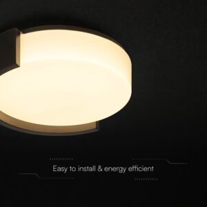 V-TAC 24188 LED Πλαφονίερα Οροφής Στρογγυλή Φ450 48W 5760lm Dimmable CCT με Τηλεχειριστήριο & Bluetooth Μαύρη