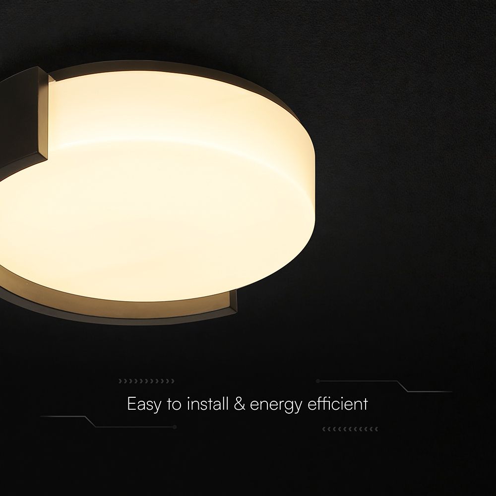 V-TAC 24188 LED Πλαφονίερα Οροφής Στρογγυλή Φ450 48W 5760lm Dimmable CCT με Τηλεχειριστήριο & Bluetooth Μαύρη