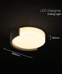 V-TAC 24191VT LED Πλαφονίερα Οροφής Μαύρη Στρογγυλή Φ550 63W 7200lm Dimmable CCT με Τηλεχειριστήριο