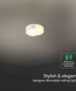 V-TAC 24192VT LED Πλαφονίερα Οροφής Λευκή Στρογγυλή Φ550 63W 7200lm Dimmable CCT με Τηλεχειριστήριο