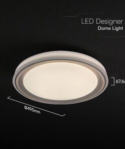 V-TAC 24194VT LED Πλαφονίερα Οροφής Καφέ Στρογγυλή Φ500 30W/60W 6000lm Dimmable CCT με Τηλεχειριστήριο