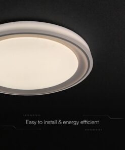 V-TAC 24194VT LED Πλαφονίερα Οροφής Καφέ Στρογγυλή Φ500 30W/60W 6000lm Dimmable CCT με Τηλεχειριστήριο