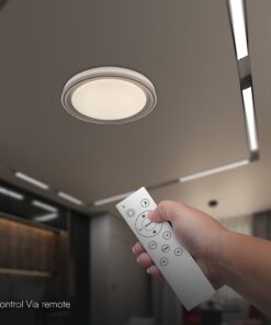 V-TAC 24194VT LED Πλαφονίερα Οροφής Καφέ Στρογγυλή Φ500 30W/60W 6000lm Dimmable CCT με Τηλεχειριστήριο