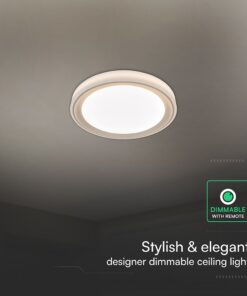 V-TAC 24195 LED Designer Domelight 30W/60W/30W Remote Contron 3in1 Dimmable Golden Cover