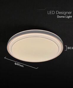 V-TAC 24196VT LED Πλαφονίερα Οροφής Στρογγυλή Φ490 30W/60W 6000lm Dimmable CCT με Τηλεχειριστήριο Καφέ