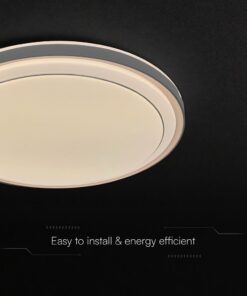 V-TAC 24196VT LED Πλαφονίερα Οροφής Στρογγυλή Φ490 30W/60W 6000lm Dimmable CCT με Τηλεχειριστήριο Καφέ