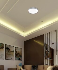 V-TAC 24198VT LED Πλαφονίερα Οροφής Στρογγυλή Φ480 30W/60W 6000lm Dimmable CCT με Τηλεχειριστήριο Σκούρο Καφέ