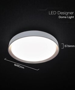 V-TAC 24198VT LED Πλαφονίερα Οροφής Στρογγυλή Φ480 30W/60W 6000lm Dimmable CCT με Τηλεχειριστήριο Σκούρο Καφέ