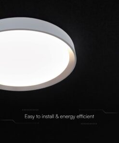 V-TAC 24198VT LED Πλαφονίερα Οροφής Στρογγυλή Φ480 30W/60W 6000lm Dimmable CCT με Τηλεχειριστήριο Σκούρο Καφέ