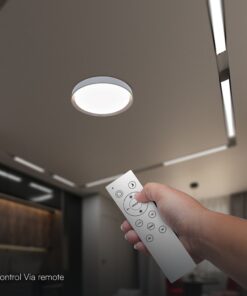 V-TAC 24198VT LED Πλαφονίερα Οροφής Στρογγυλή Φ480 30W/60W 6000lm Dimmable CCT με Τηλεχειριστήριο Σκούρο Καφέ