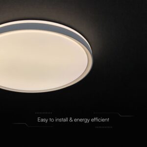 V-TAC 24199 LED Designer Domelight 30W/60W/30W Remote Contron 3in1 Dimmable Grey Cover