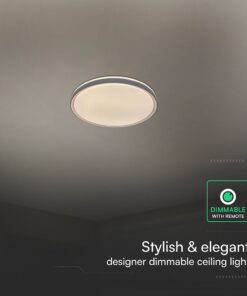 V-TAC 24199 LED Designer Domelight 30W/60W/30W Remote Contron 3in1 Dimmable Grey Cover