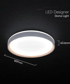 V-TAC 24200 LED Πλαφονίερα Οροφής Στρογγυλή Φ400 20W/40W 4000lm Dimmable CCT με Τηλεχειριστήριο Γκρι Απόχρωση Ξύλου