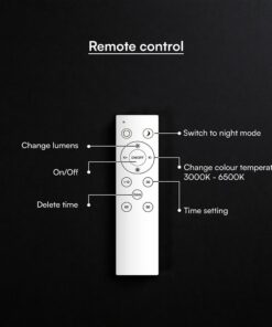 V-TAC 24201 LED Πλαφονίερα Οροφής Στρογγυλή Φ500 30W/60W 6000lm Dimmable CCT με Τηλεχειριστήριο Γκρι Απόχρωση Ξύλου
