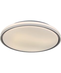 V-TAC 24202 LED Πλαφονίερα Οροφής Στρογγυλή Φ500 30W/60W 6000lm Dimmable CCT με Τηλεχειριστήριο Λευκή με Μαύρο Στεφάνι