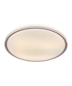 V-TAC 24203 LED Πλαφονίερα Οροφής Στρογγυλή Φ500 30W/60W 6000lm Dimmable CCT με Τηλεχειριστήριο Λευκή με Καφέ Στεφάνι