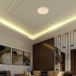 V-TAC 24204 LED Πλαφονίερα Οροφής Στρογγυλή Φ500 30W/60W 6000lm Dimmable CCT με Τηλεχειριστήριο Γκρι