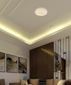 V-TAC 24204 LED Πλαφονίερα Οροφής Στρογγυλή Φ500 30W/60W 6000lm Dimmable CCT με Τηλεχειριστήριο Γκρι