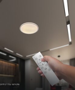 V-TAC 24204 LED Πλαφονίερα Οροφής Στρογγυλή Φ500 30W/60W 6000lm Dimmable CCT με Τηλεχειριστήριο Γκρι