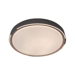 V-TAC 24205 LED Πλαφονίερα Οροφής Στρογγυλή Φ500 30W/60W 6000lm Dimmable CCT με Τηλεχειριστήριο σε Απόχρωση Σκούρου Ξύλου