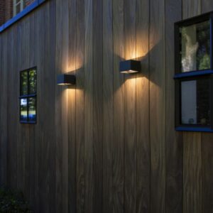 GEMINI Wall PIR Dark Grey 3000K (Warm White) Architectural Modern Moveable Head Lutec – 1-T5117101118