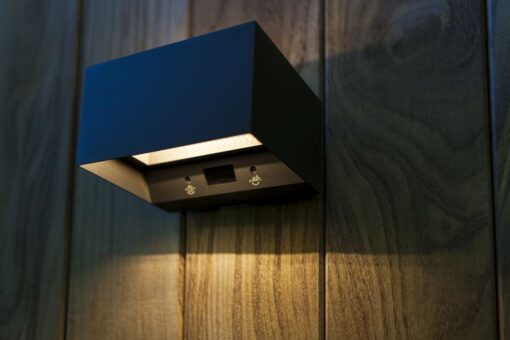 GEMINI Wall PIR Dark Grey 3000K (Warm White) Architectural Modern Moveable Head Lutec – 1-T5117101118