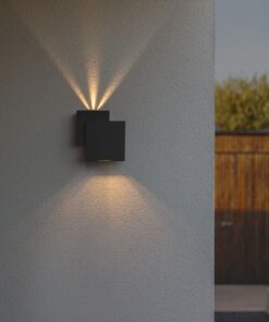 RIALTO Wall Up & Down Matt Black 3000K (Warm White) Architectural Modern Directed Light Lutec – 1-T5287901012