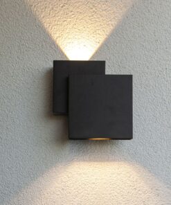 RIALTO Wall Up & Down Matt Black 3000K (Warm White) Architectural Modern Directed Light Lutec – 1-T5287901012